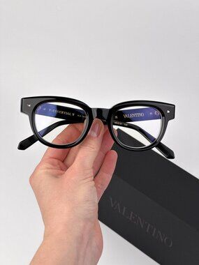 Valentino V-ESSENTIAL-V VLX-163 A Square Eyeglasses – Shiny Black (Unisex)